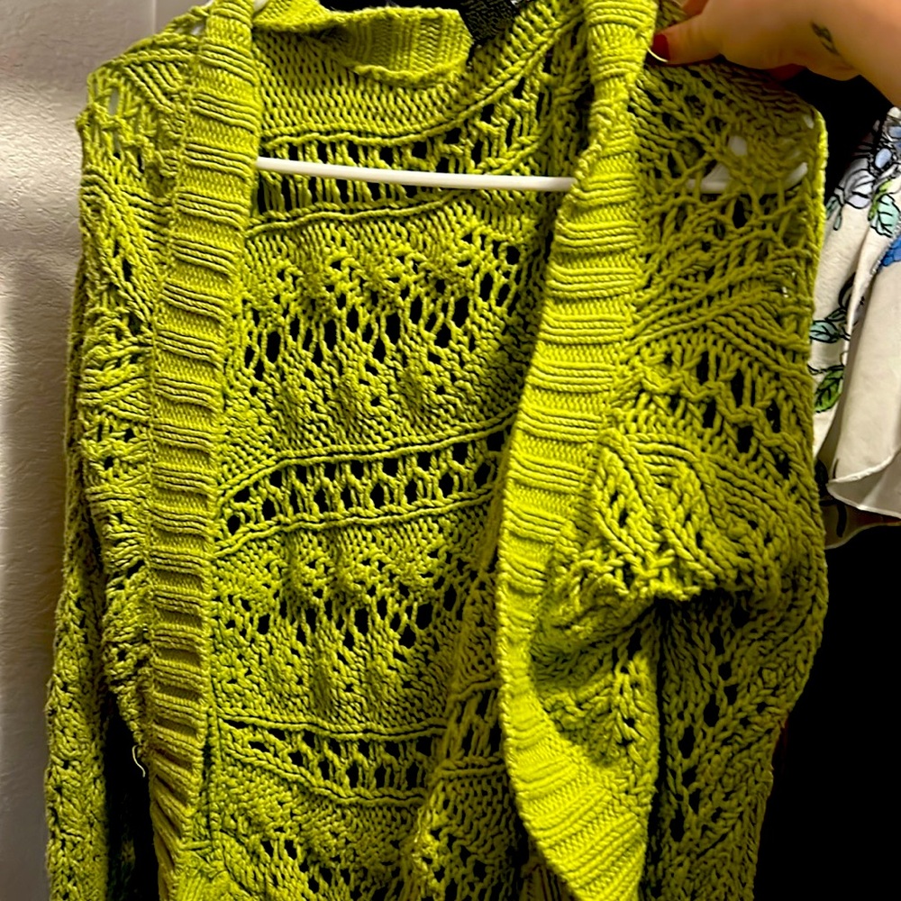 Sweaterworks Green Crochet Sweater💚